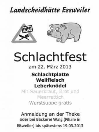 Wolfstein - 10 - Ausgabe 11/2013 Mittwoch, 20.03.2013 16.30 Uhr Konfirmanden üben für Konf. Kirche Heimkirchen Donnerstag, 21.03.2013 10.