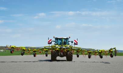 Hopfällning av VOLTO 1100 sker med hjälp av dubbelverkande hydrauluttag. Tvåstegs hopfällning resulterar i en kompakt transportposition. CKL systemet bidrar till säker transport av VOLTO 1100.