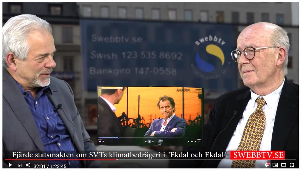 I den här andan fortsätter Ekdalarna en timmes väckelseprogram. I studion har man en mäktig politiker i form av klimatminister Isabella Lövin som presenteras som klimatexpert.