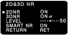 IR SMART : Intelligent IR response against IR saturation. IR LED : IR PWM : Control the PWM duty. RETURN : Returns to the SETUP MENU. 7-7.