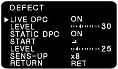 Initialize all setting of the PRIVACY. - RETURN : Returns to the SPECIAL MENU.