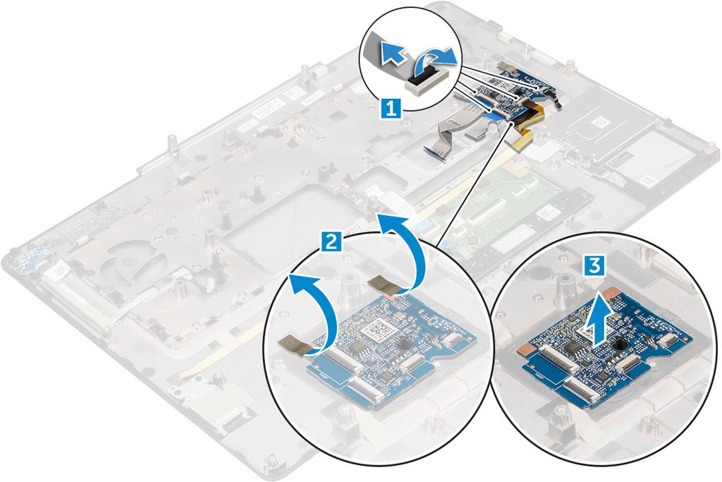 Installera USB-kortet 1 Placera USB-kortet på datorn. 2 Fäst den självhäftande tejpen som håller fast USB-kortet på datorn 3 Anslut kabeln för USB-kortet.