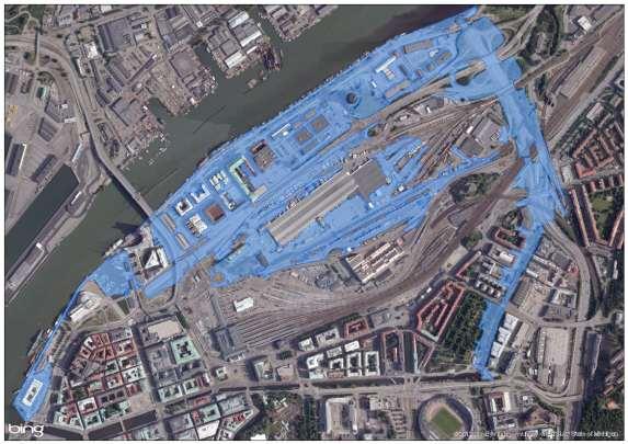 SIMULERINGSUPPDRAG 1A 13 5.2 Scenario CDS100HHW I scenario CDS100HHW översvämmas en yta på 704 000 m 2 med 552 000 m 3 vatten i område C, se tabell 7.