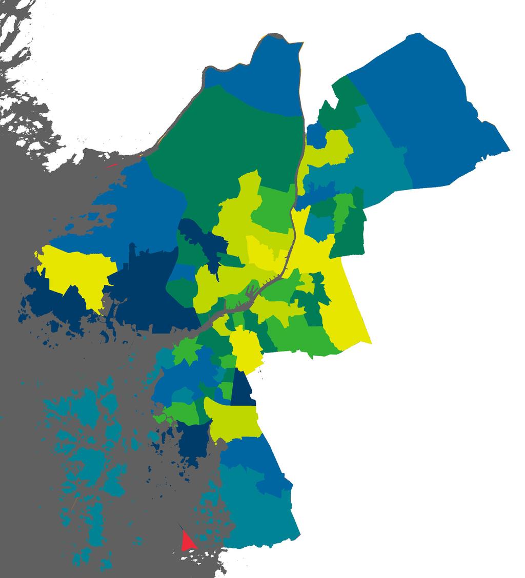 SUMMERAT BLANDSTADSINDEX Gårdsensberge Hammarkullen Norra Koredala Södra Koredala SUMMERING AV BLANDINGSINDEX FÖR: Blandning mellan upplåelseformer (hyresräer & övriga upplåelseformer) Blandning