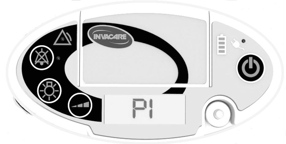 Invacare Platinum Mobile 1.2 Funktioner 1.2.1 Kontrollpanel Luftfuktighet vid transport och förvaring Den här produkten uppfyller kraven i direktiv 93/42/EEG om medicintekniska produkter.