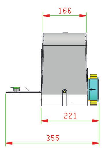 3 MÅTT Mått i mm Fig. 2 4 ELEKTRISK INSTÄLLNING (system i standardutförande) 1. Motorspel 2. Signallampa 3. 2easy-BUS-fotoceller 4. Traditionella fotoceller 5. Kontroll med nyckel Fig.