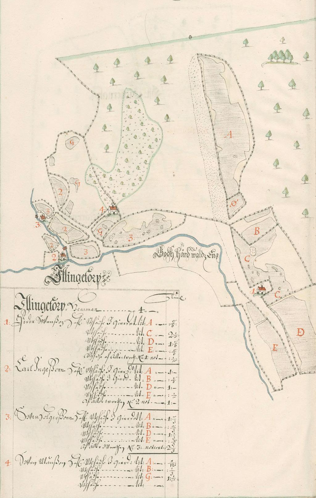 KARTOR Ilingetorp 1600-tal.