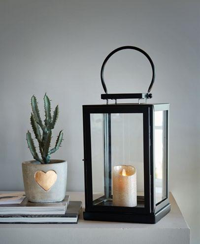 499:-/55,50 FLAME LED BLOCKLJUS vitt 22270 H15 Ø7 cm