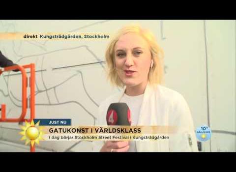 Nyhetsmorgon i TV4 från 2017-06-30: Stockholm Street Festival drar igång med graffiti och gatukonst.