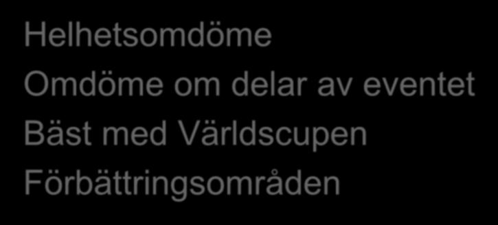 Helhetsomdöme Omdöme om delar