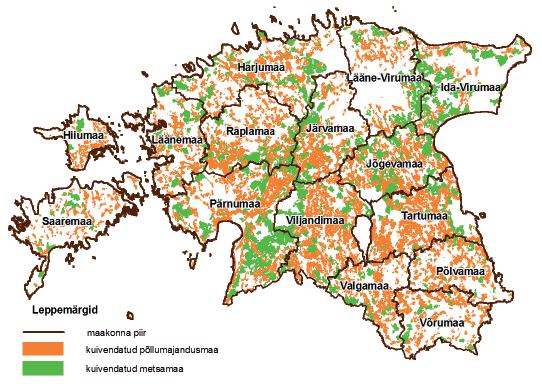 Maaparandusest Ees metsades Ees s on metsamaad ca 2,4 mln ha, millest 1,5 mln ha kuulub eraomanikele.