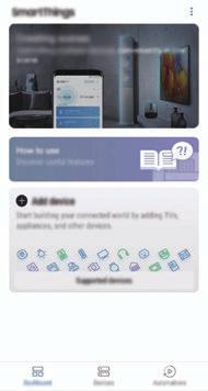 Appar och funktioner SmartThings Inledning Anslut till enheter i närheten, t.ex. Bluetooth-headset eller andra smarttelefoner, lätt och snabbt.