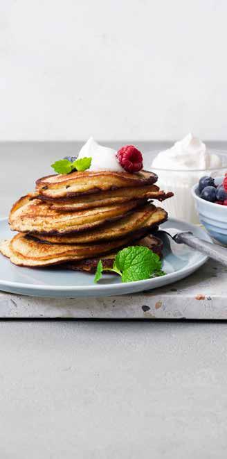 Bananpannkakor med bär och