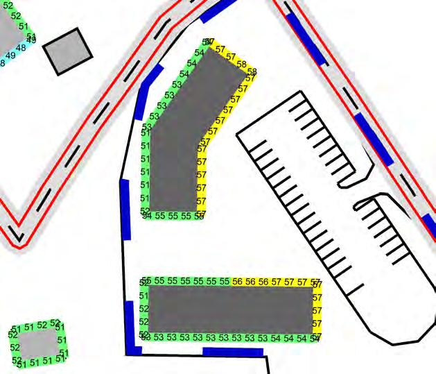 sydöst Vy från nordväst Bilaga 5 Beräkning av ljudnivå från vägarna 659 och E14 samt spårtrafik