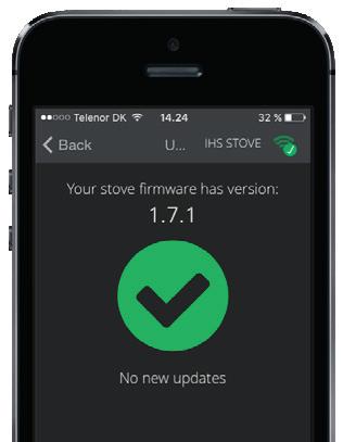Settings: Wi-Fi Här kan man se vilket nätverk HWM Smart- Control är anslutet till. För att nollställa detta, t.ex. om man vill ansluta systemet till ett annat nätverk, välj Reset Wi-Fi settings.