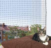 Möt våren på balkongen Bra! Transparent kattnät Tunt och transparent kattnät som är tillverkat av vädertåligt och UV-resistent monofilgarn (fiskelina). Knutna maskor 3x3cm.