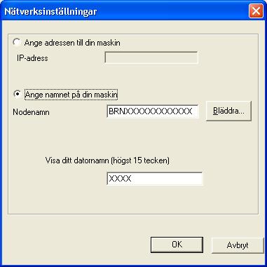 Brothers PC-FAX-programvara (för MFC-modeller) Konfigurera nätverksinställningar för PC-FAX-mottagning 6 Inställningarna för faxmottagning konfigureras automatiskt vid installationen av MFL-Pro Suite