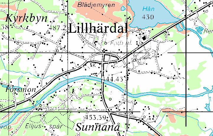 Kartor Ur allmänt kartmaterial, Lantmäteriverket.