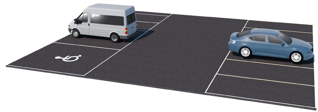 7 Parkeringsplatser Parkeringsplatser på allmän plats ska utformas enligt VGU. Nedan anges Täby kommuns krav utöver VGU. Mått för fler vinklar på snedställd parkering kan hämtas från VGU vid behov.