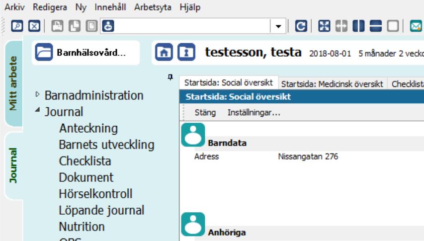 Öppna upp dörrarna mellan sekretessområden för att se hela journalen. Detta är viktigt för att inte missa viktig information, t.ex. inskannade dokument!