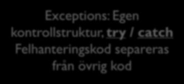 Exceptions: Egen