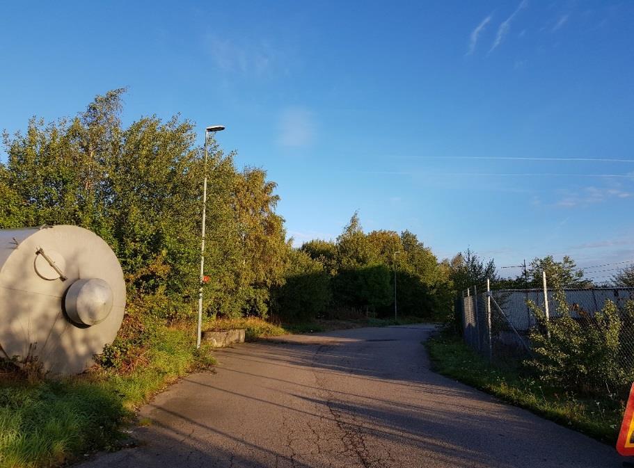 12 (43) Skruvgatan där den övergår till obebyggda tomter.