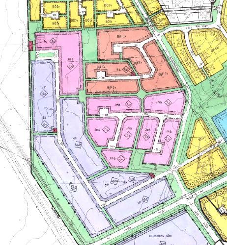 14 (43) De inre verksamhetstomterna av Sonnadamm är utarrenderade Vy mot söder. Skruvgatan löper till höger i bild.