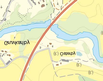 Där gör den inget intrång på fastigheten Österby gård öster om bron och inte heller på Länsstyrelsens utpekade ängs- och betesmarker samt ängs- och hagmarker intill gården.
