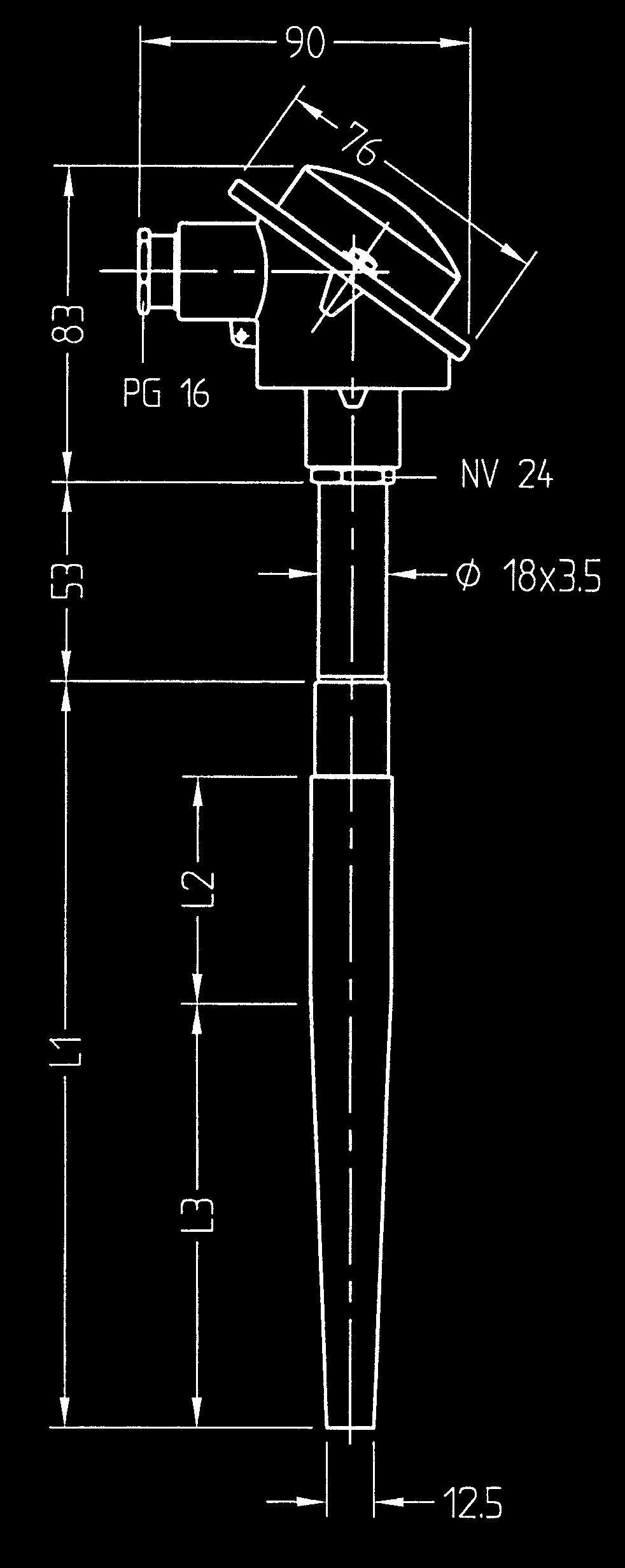 Insvetsningsficka TW55 typ D material stål 1.0460/C22.