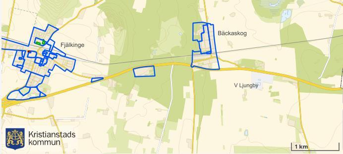 5 3 4 1 2 Figur 29 Gällande detaljplaner Kristianstad kommun som berörs av vägplanen (www.kristianstad.se). Om stridigheter föreligger kommer planerna till viss del att ersättas.