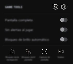 Appar och funktioner Använda Game Tools Du kan använda olika alternativ på panelen Game Tools medan du spelar ett spel. Om du vill öppna panelen Game Tools trycker du lätt på på navigeringsfältet.