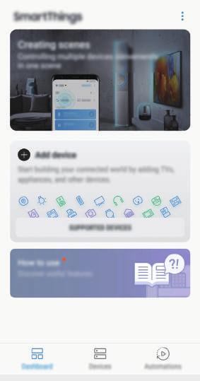 Appar och funktioner SmartThings Inledning Anslut till enheter i närheten, t.ex. Bluetooth-headset eller andra smarttelefoner, lätt och snabbt.