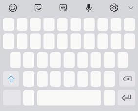Grunder Ange text Tangentbordslayout Ett tangentbord visas automatiskt när du anger text för att skicka meddelanden, skapa anteckningar och annat.