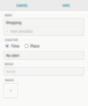 Appar och funktioner Ställa in påminnelseinformation Lägg till eller redigera påminnelseinformation, t.ex. frekvens, datum och tid eller plats.