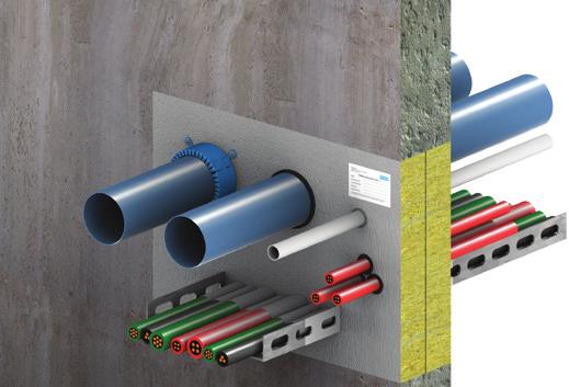 Kombinerade genomföringar av ledningar och kablar med PROMASTOP -CC-system EI 0 till Detalj C Detalj C visar installationsalternativ för PROMASTOP -CCskivor i ett massivt golv med en tjocklek av 50