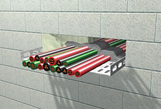 Kombinerade genomföringar av ledningar och kablar med PROMASTOP -M EI 0 till.