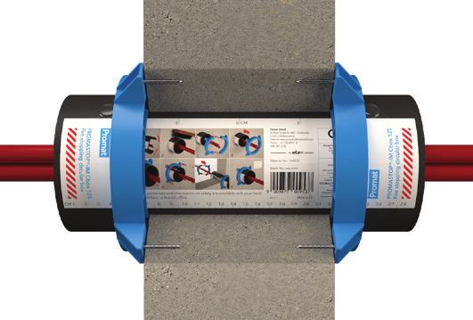 PROMASTOP -IM Cbox 5 brandtätande rund box Produktdatablad PROMASTOP -IM Cbox 5 Brandtätande rund box Allmän beskrivning PROMASTOP -IM Cbox 5 är ett svällande tätningssystem för kabelgenomföringar.