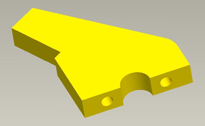 Therefore the appearance of both the trunnion base and the trunnion cap is a bit different on the manufactured power-frame than on the drawings for each part.