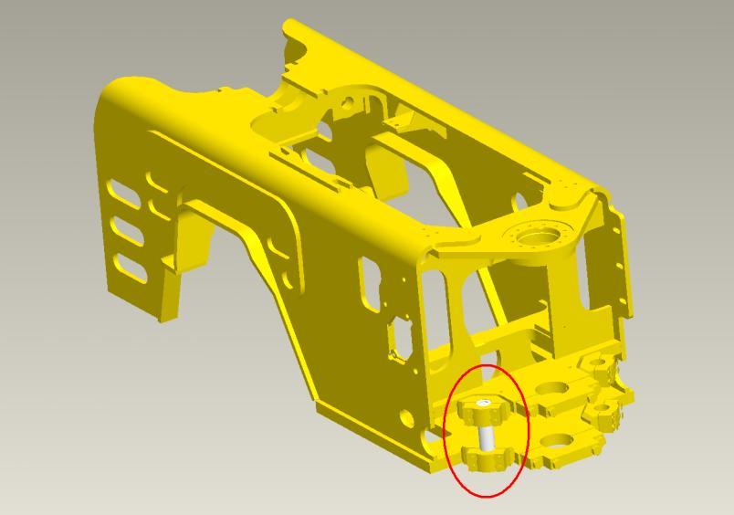 MT5020 and MT6020 power-frame The power-frame of MT5020 and MT6020 is named 5590 0061 36. The left hand side is used in the FEA.