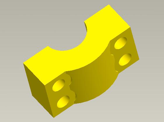 Therefore the appearance of both the trunnion base and the trunnion cap is a bit different on the manufactured powerframe than on the drawings for each part.
