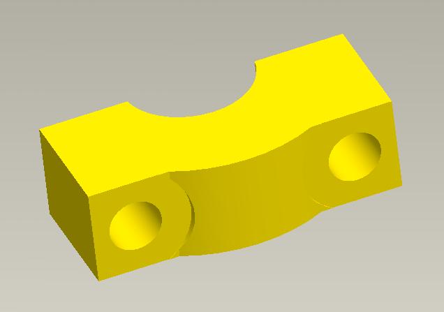 Therefore the appearance of both the trunnion base and the trunnion cap is a bit different on the manufactured load-frame than on the drawings for each part.