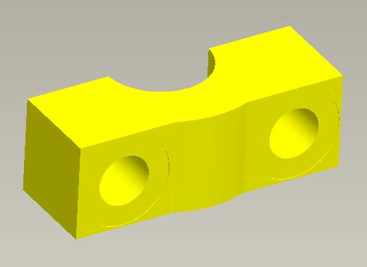 Therefore the appearance of both the trunnion base and the trunnion cap is a bit different on the manufactured power-frame than on the drawings for each part.