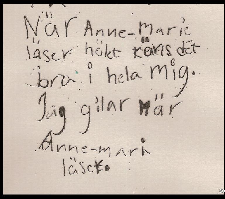 Barn Barn och läsning Nio av tio ord vi använder har vi lärt oss från skriven text. En sju-åring har ett ordförråd på 5000-7000 ord.