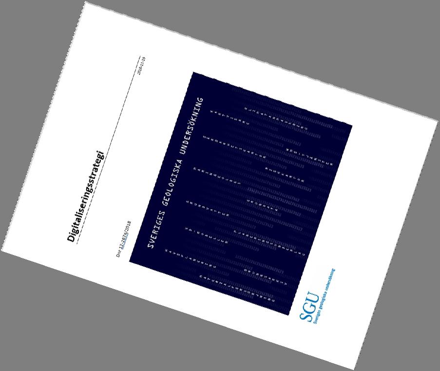 SGUs digitaliseringsvision SGU ska vara en av de