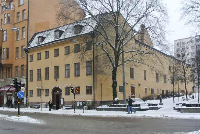 HUVUDBYGGNADEN VID HORNSGATAN OCH ÖSTRA FLYGELN, UPPFÖRDA 1754 AV KÖRSNÄREN OCH HANDELSMANNEN NIKLAS BJÖRK. FOTO J. MALMBERG.