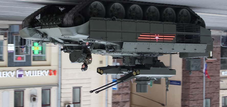 Bilaga 1 ÅRSRAPPORT 2018 Sida 20 (114) 2019 02 18 4.2. Stridsvagnsunderstödsfordon BMPT Terminator På segerparaden i Moskva den 9 maj 2018 visades understödsvagnen BMPT som tillverkas av företaget Uralvagonzavod (UVZ).