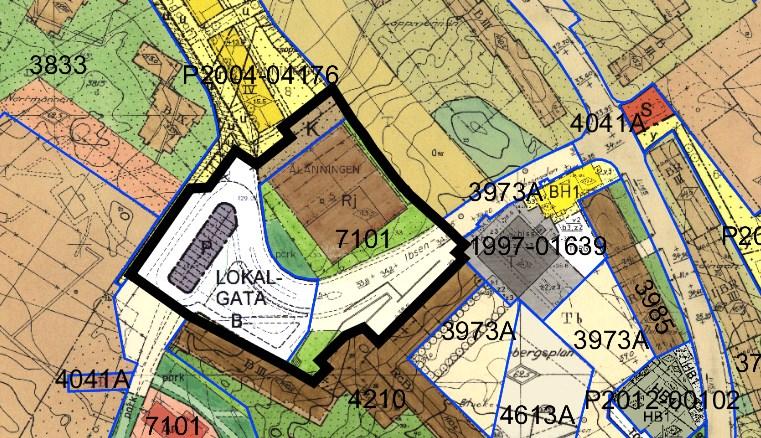 Sida 7 (32) byggnadskvarter. Fastigheterna Blackeberg 2:23 och del av Grimsta 1:5 ligger inom P2004-04176 och är planlagda för gatumark och parkering. Bild redovisar befintliga detaljplaner.