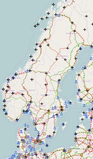 Figur 8: TEN-T övergripande nät Nordeuropa I TEN-T övergripande nät ingår följande för Örebroregionen viktig infrastruktur: All infrastruktur som är definierad som TEN-T stomnät Vägar o E18 mellan