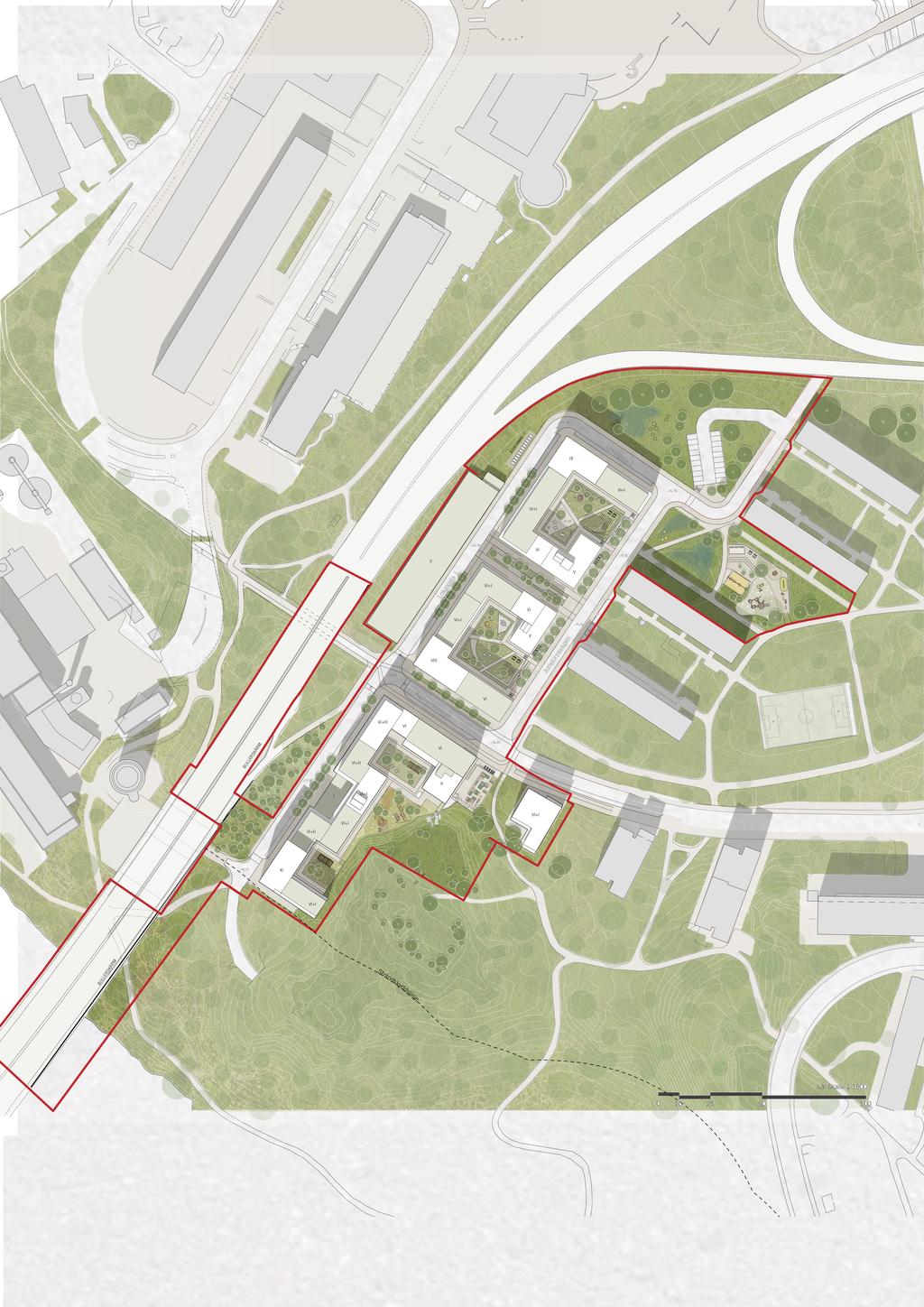 2017-09-19 5 (14) Figur 2. Förslag till ändringar och tillkommande byggnader inom detaljplaneområdet. Källa: AIX feb 2019. 1.