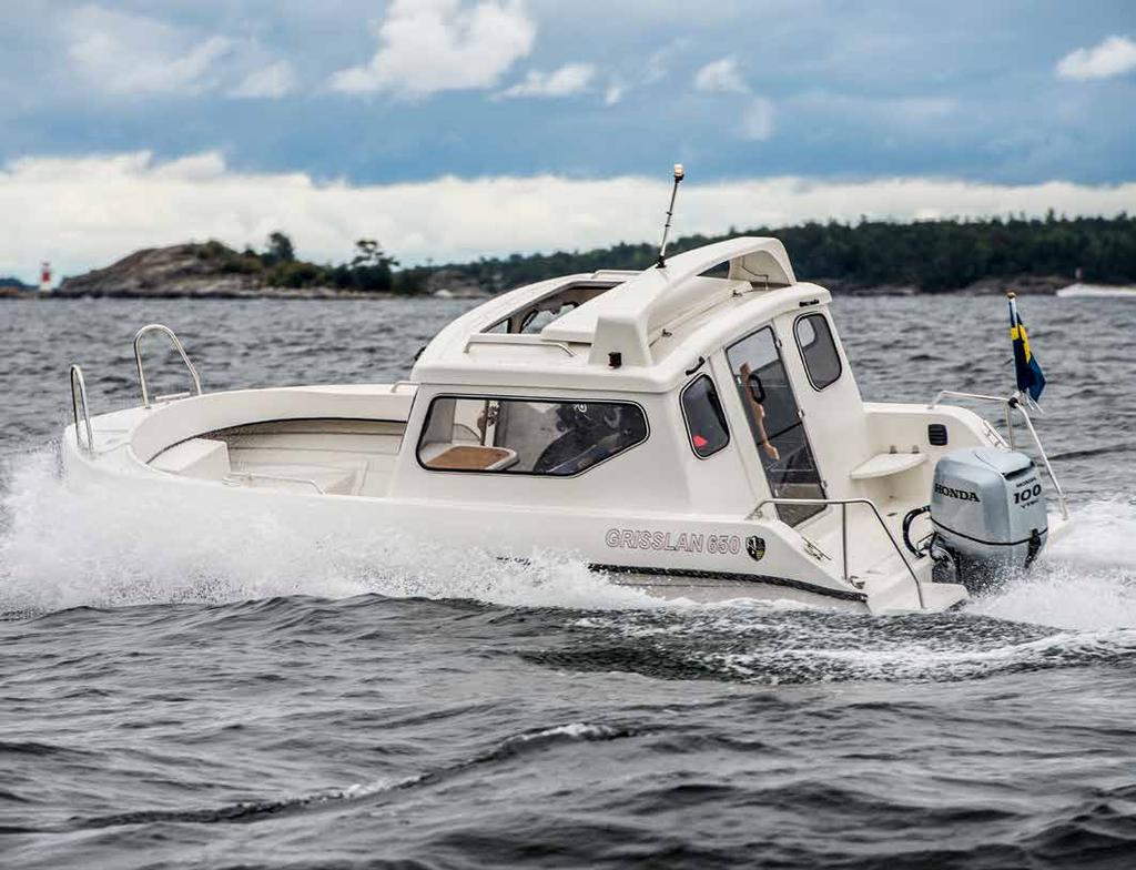 GRISSLAN 650 AC BILLIG MED BRISTER Låt oss börja med Grisslans förtjänster: denna klinkbyggda trotjänare är bäst i test om du vill lasta skrymmande grejer.